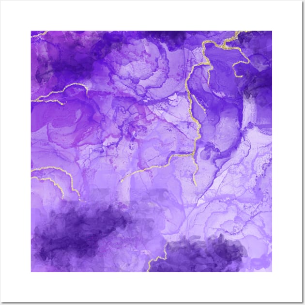 Marbled Purple Pattern Wall Art by Lady Lilac
